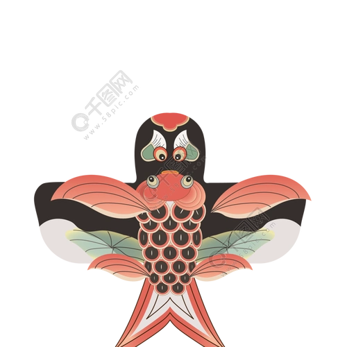 矢量传统燕子风筝