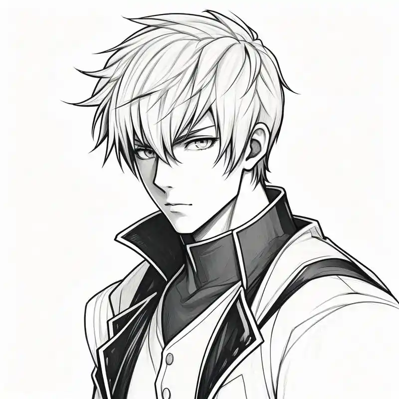 黑白素描动漫头像,男生专属96 今天为大家带来一组黑白素描风格的