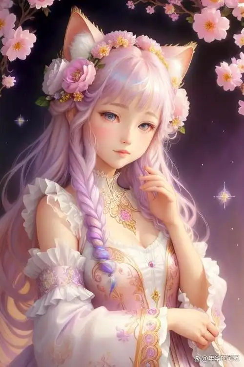 二次元文化中出现的猫娘角色,通常是指外貌上拥有猫耳和猫尾巴的女性