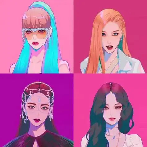 blackpink卡通头像 卡通头像图片大全 -【爱个性】