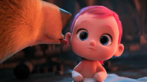 可爱 小宝宝 开心 电影 笑 舌头 舔 逗鸟外传萌宝满天飞