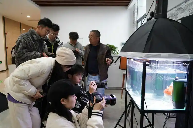 上海海洋大学副教授在课上搭金鱼影棚让学生沉醉水族之美