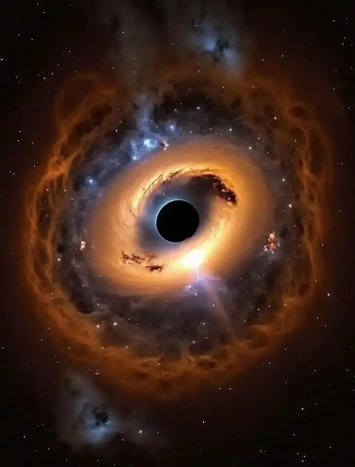 神秘的宇宙.黑洞是时空展现出极端强大的引力,以致于所有粒子, - 抖音