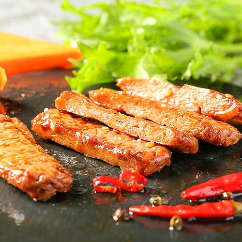 好巴食手撕素肉大豆制品小零食麻辣条牛排 什锦装素牛排 180g *1袋