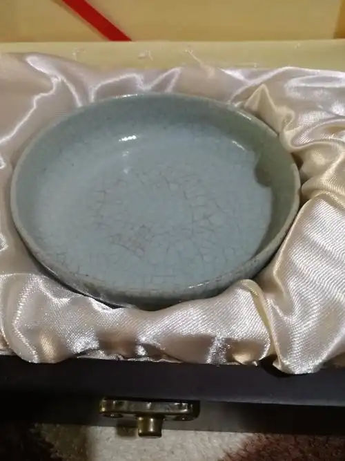 北宋汝窑天青釉笔洗.