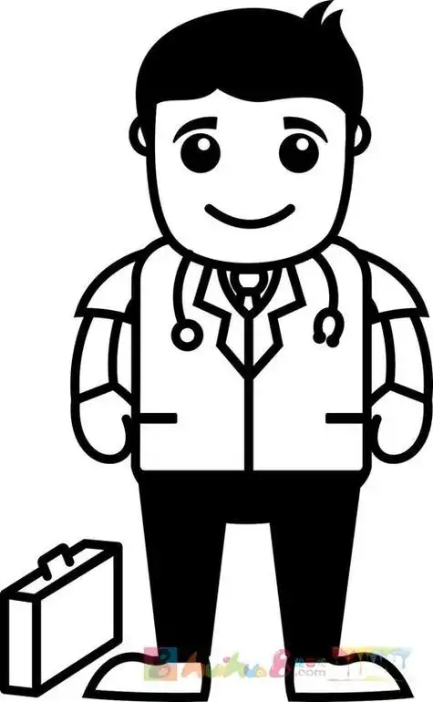 警察与医生漫画简笔画