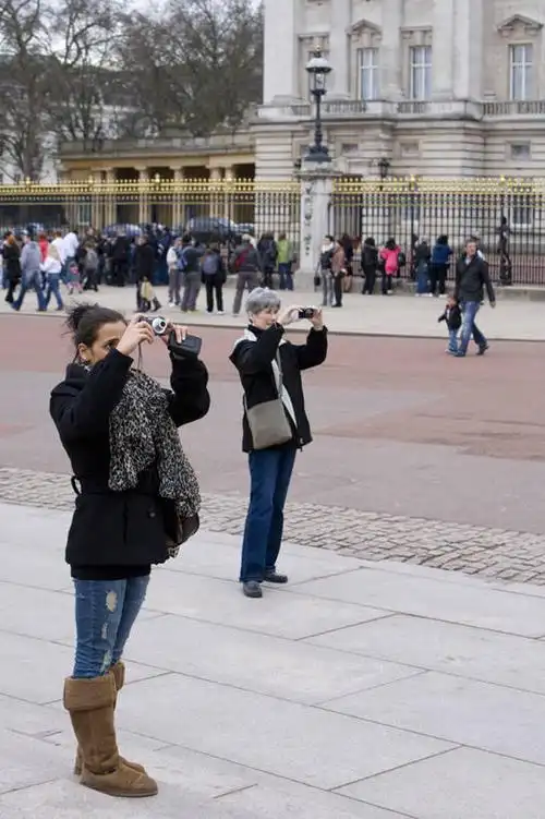 相机,英国,欧洲,行人,游客,游人,人行道,首都,英格兰,白金汉宫,路人