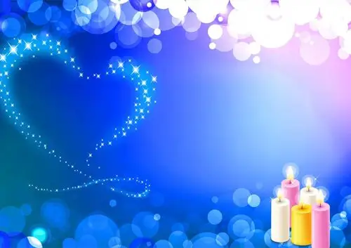 蓝色心形梦幻背景图片,高清图片