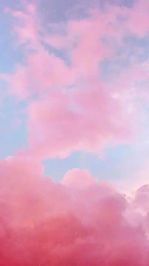 粉蓝色天空的壁纸,真的好浪漫 (*▽*)