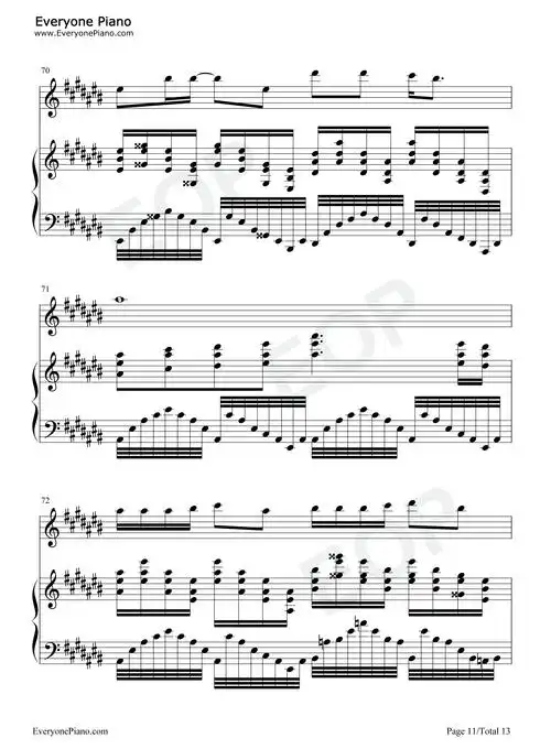 明天会更好-完美弹唱版五线谱预览11-钢琴谱文件(五线谱,双手简谱