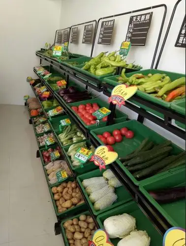 蔬菜水果货架超市便利店果蔬菜架子透气网框四层蔬菜展示架