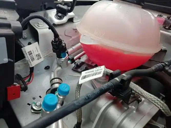 帝豪gl-这个冷却液冷车时候在这个位置,热车在中间,4s店说正常,这个