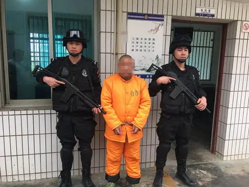 紫云县公安局特巡警大队外协机动中队协助刑侦大队押解暴力犯罪嫌疑人