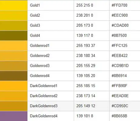 金色的rgb值是多少最合适