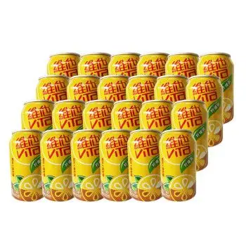 维他奶(vitasoy) 维他柠檬茶原味豆奶早餐奶 310ml*24罐听装整箱细长