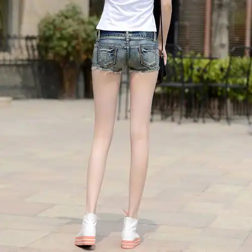 牛仔短裤性感低腰超短新款弹力紧身热裤学生牛仔裤
