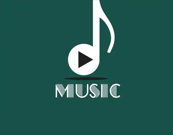 音乐背景白色垂直注符号设计