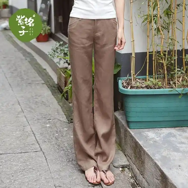 45米高腰垂感亚麻裤子女复古港风.45米高腰垂感亚麻裤子女复 - 抖音