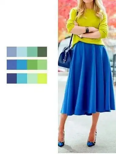 蓝色上衣服颜色搭配衣服颜色搭配