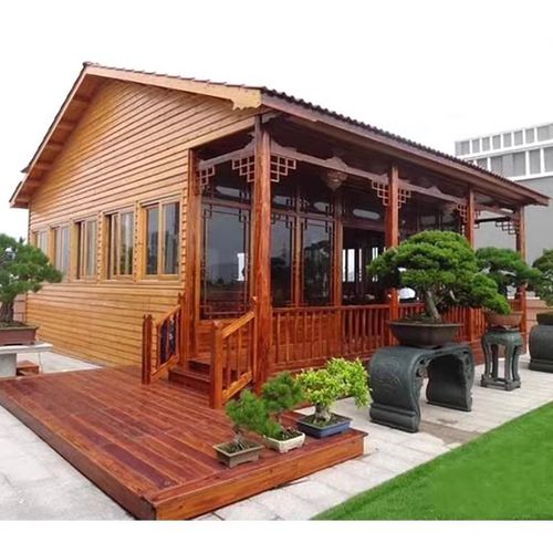 定制防腐木小木屋别墅民宿实木户外农家乐组装移动简易住人小房子