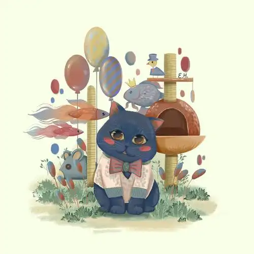 蓝猫插画小练习