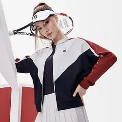 fila斐乐女装日常舒适流行运动外套女百搭潮流时尚宽松针织连帽外套