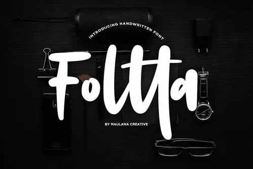 创意手工制作英文书法字体下载 foltta typeface – 一流设计网