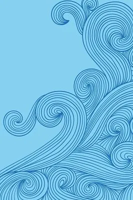 蓝色波浪海浪矢量背景底纹曲线波纹背景