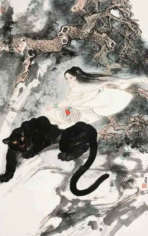 刘旦宅 1931～2011 山鬼图