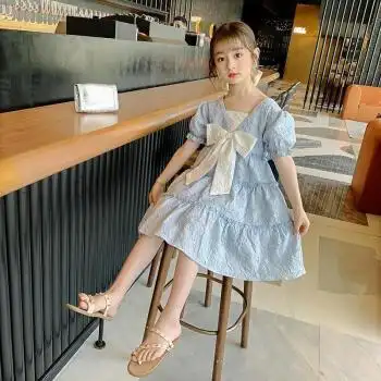 格洛基女童连衣裙夏季10到12岁女孩子夏天穿的裙子薄款15学生装公主裙