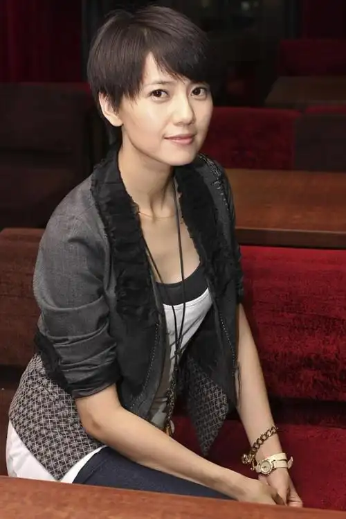 女生中短发发型图片高圆圆短发时候的高圆圆还挺帅的