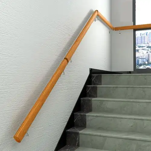 扶手靠墙实木楼梯家用幼儿园别墅阁楼室内创艺楼梯扶手