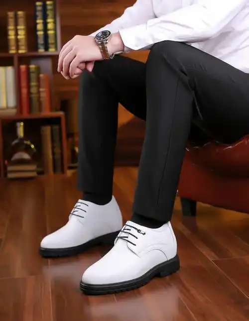 夏季白色男士特高内增高鞋10cm小个小巨显高跟鞋商务白皮鞋10厘米品质