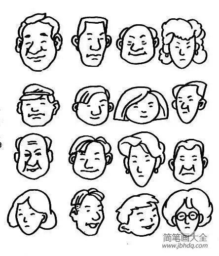 不同年龄不同性别的简笔画