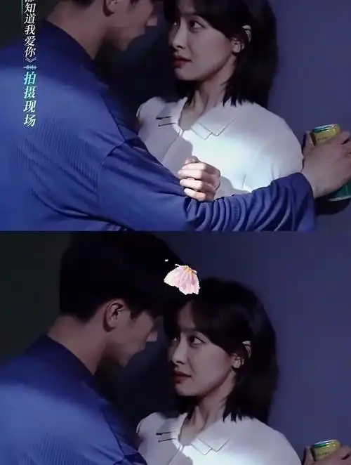 宋茜与小7岁男星拍吻戏,捏耳垂超用力,喊卡后直躲男方怀里