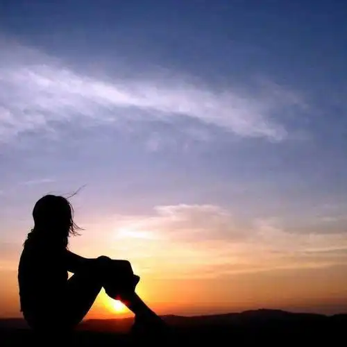 一个人的落日晚霞.