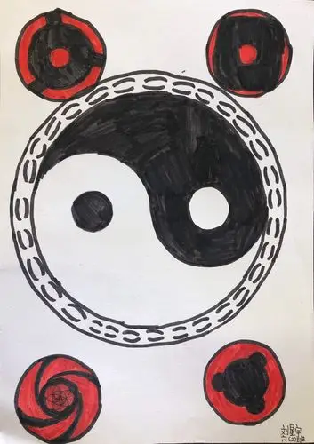 六(2)班 "用圆设计图案"作品展