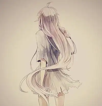 背影头像女生孤独高清黑白伤感动漫