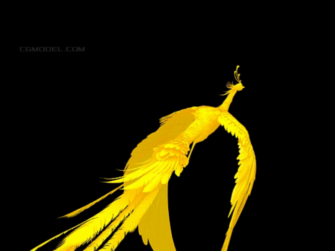 凤凰飞舞,神鸟,吉祥物,影视动画片头,龙凤呈祥,金凤凰,火凤凰,原地