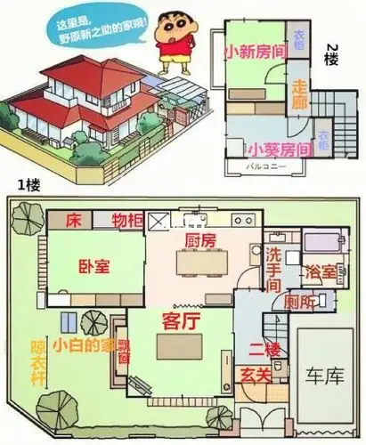 蜡笔小新家一户建平面图_日本_蜡笔小新怎么样_建筑_日本生活_家居