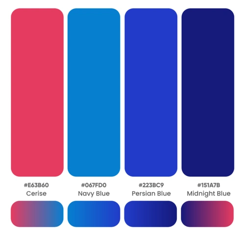 蓝的系色彩搭配方案