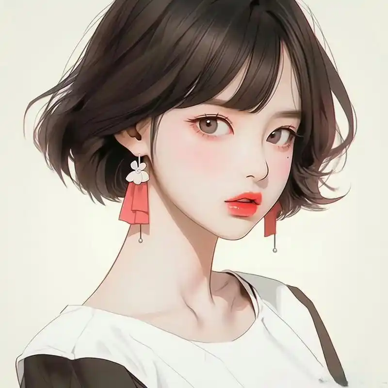 动漫头像和壁纸# 气质短发女生头像,喜欢的记得领取哦.