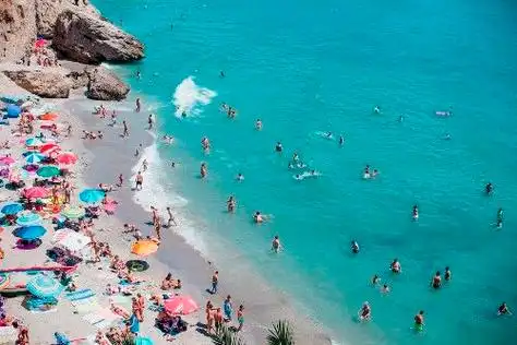 男子在海边游泳,感觉下半身有刺痛感,上岸后,众人围观