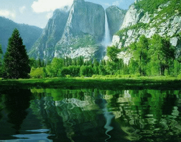 动态山水画壁纸青山看不厌流水趣何长