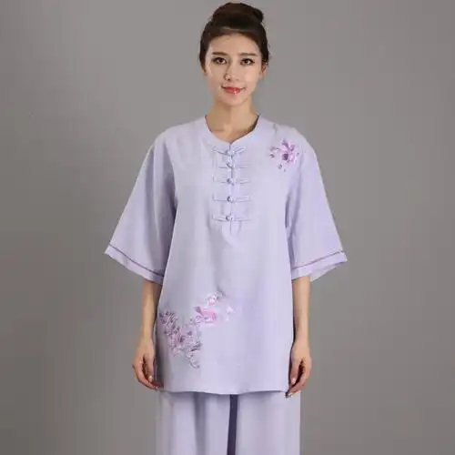 太极服女装2021新款高端飘逸夏天改良洋气夏季新款中老年晨练服夏