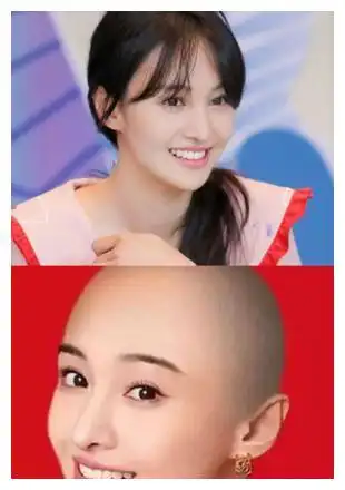 接下来这位是郑爽,她留光头后很有气质,莫名有种职场女强人的既视感.