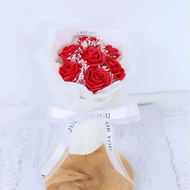 这个碎冰蓝玫瑰香皂花真的太美了!