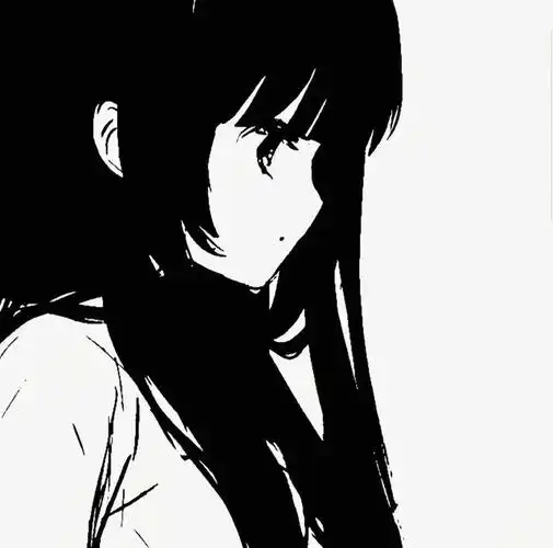 日系黑白冷酷高冷女生头像