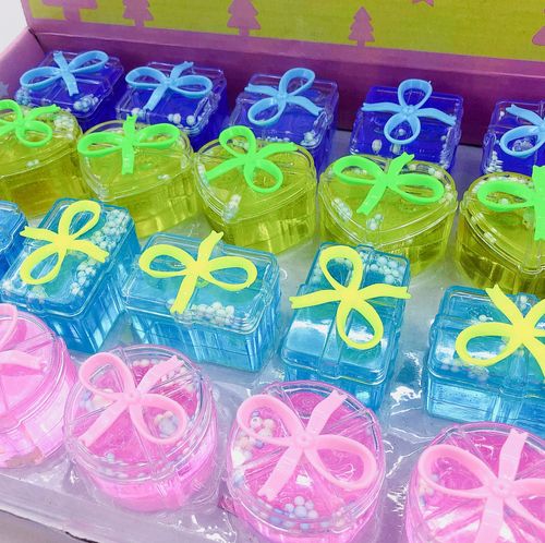 小懒虫礼物盒水晶泥多色高透史莱姆起泡胶送礼黏土地摊不粘手精致