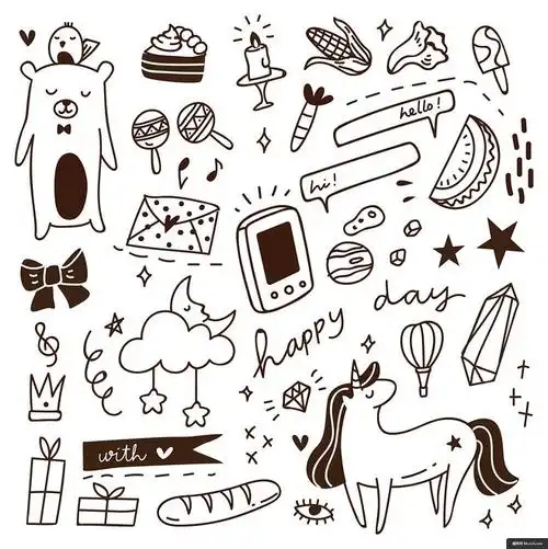 好看的简笔画手绘图案 - 简单简笔画